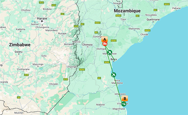 11 Days Mozambique Bush & Beach (Comfort) - Map