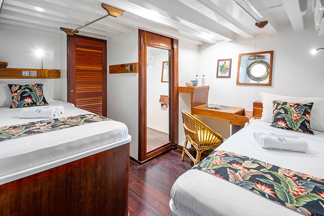 Twin beds (Lower deck) cabin - MSY Seahorse - Indonesia Liveaboard