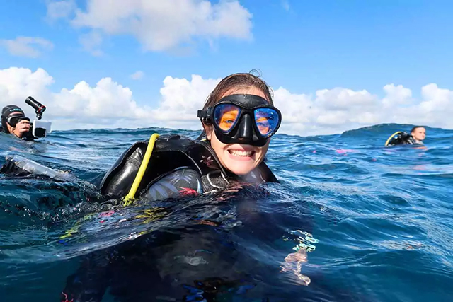 Divers in water - Zululand Diving & Wildlife Safari,  South Africa